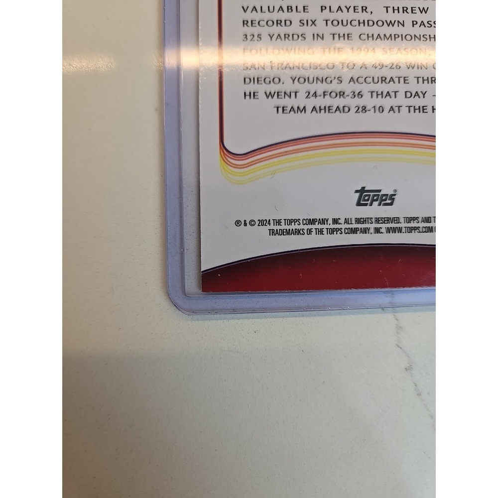 2024 Topps Chrome Legends of the Gridiron Steve Young #LOG-24 Orange Ref‎ /25 - Picture 8 of 10